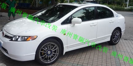 思域改裝AP5200剎車(chē)