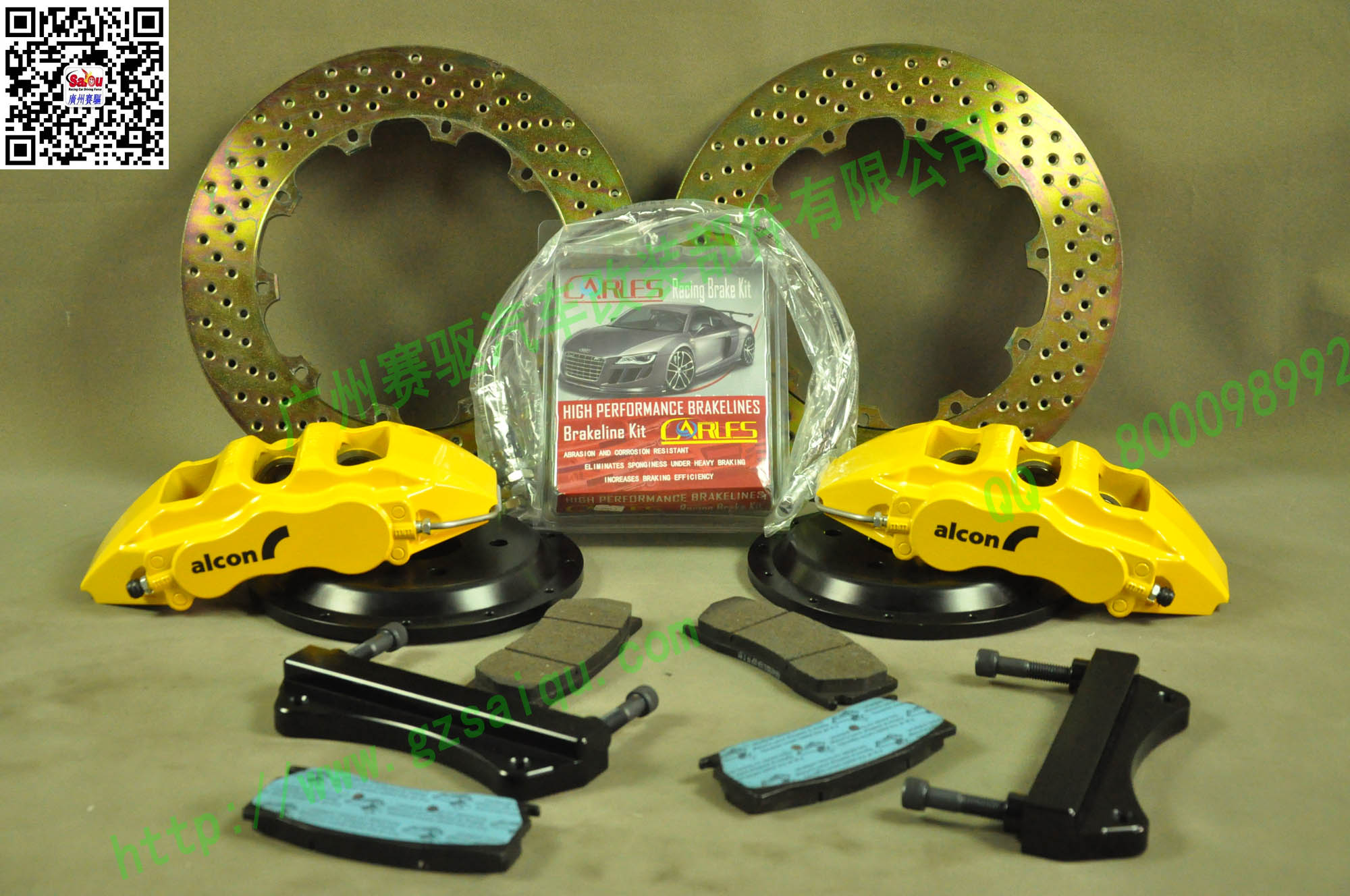 奧迪A3剎車改裝alcon六活塞卡鉗 奧迪A3剎車改裝alcon六活塞卡鉗