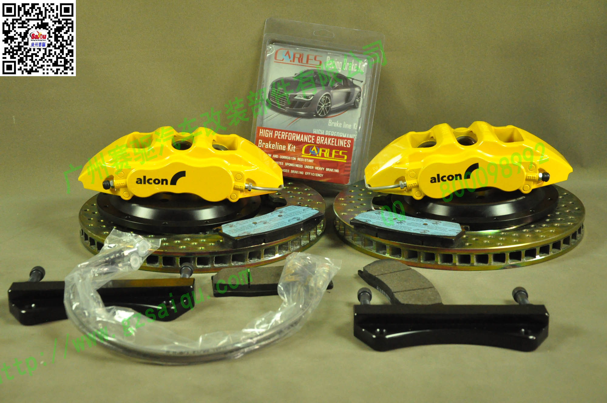 奧迪A3剎車改裝alcon六活塞卡鉗 奧迪A3剎車改裝alcon六活塞卡鉗