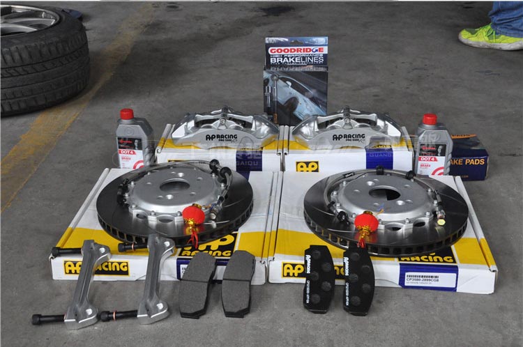 本田思域改裝升級AP9440剎車銀色限量版卡鉗