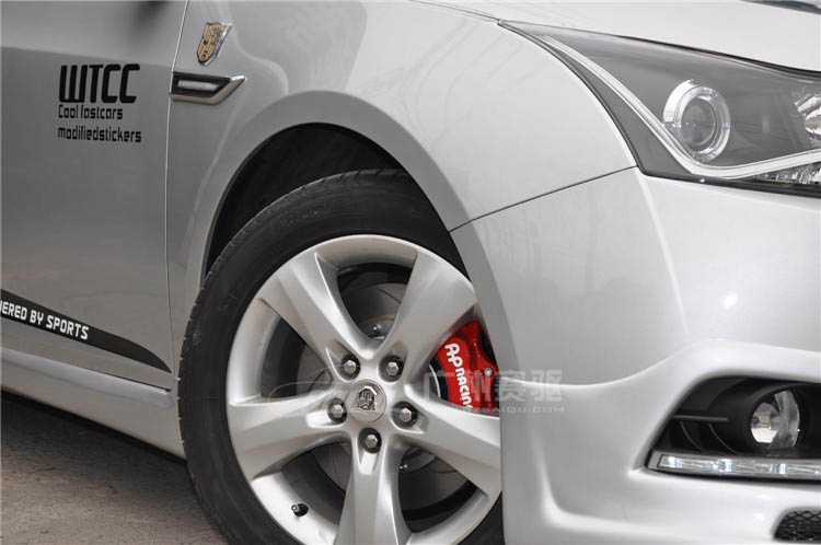 高性能剎車鮑魚(yú)紅色套裝 科魯茲改裝AP5200大四活塞剎車卡鉗