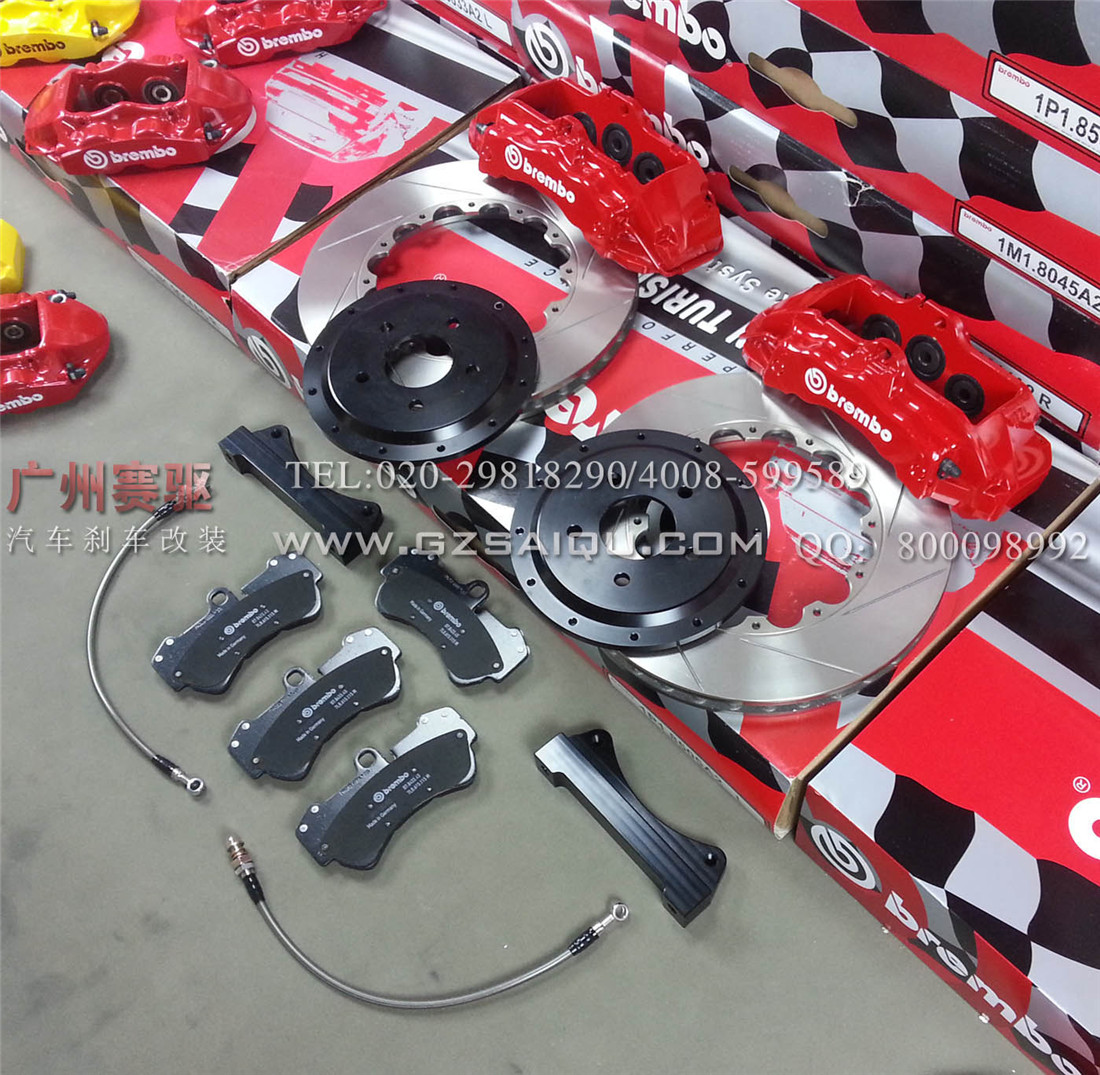 brembo 卡宴六活塞高性能剎車系統套件