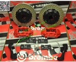 寶馬X3升級(jí)BREMBO原裝剎車(chē)套裝著名品牌意大利進(jìn)口4活塞